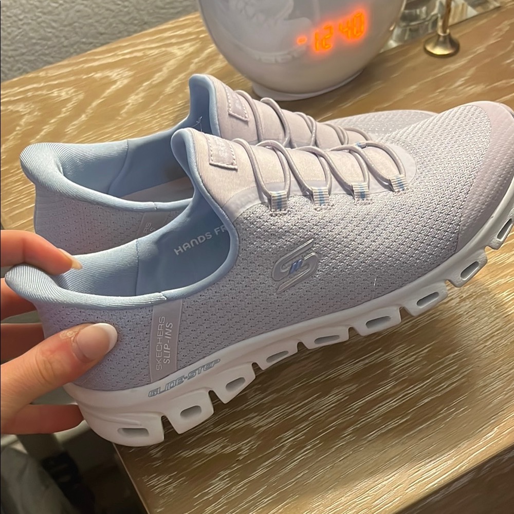 Skechers Light Blue Athletic Shoes